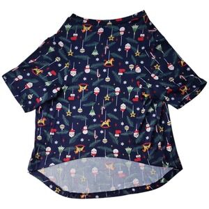 NWT Member's Mark Family Sleep Stretch Easy Care Pet Pajama Coat Navy LARGE